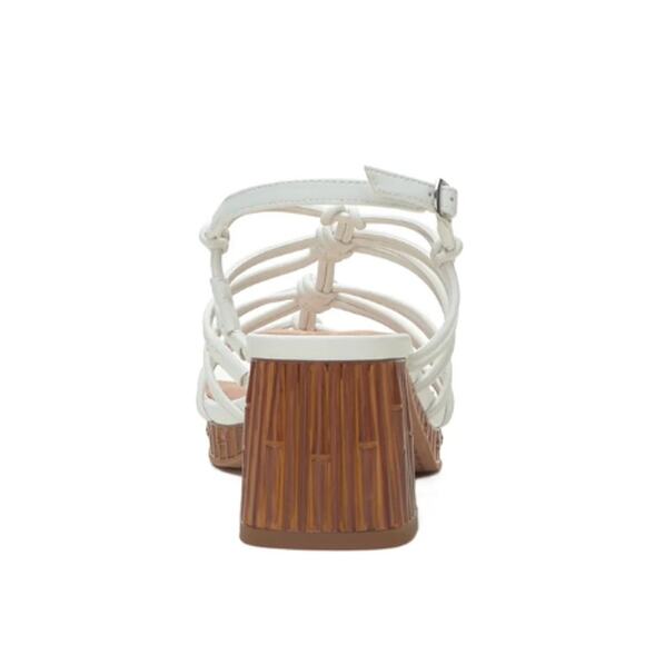 Lucky Brand‎ Women's White Bassie Block Heels Strappy Sandals Size 10M - Picture 3 of 14